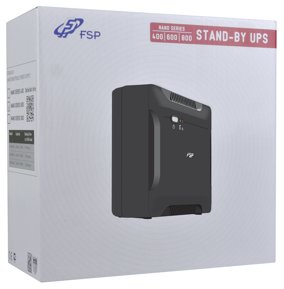 Obrázek FSP UPS Nano 800, 800 VA / 480 W, offline