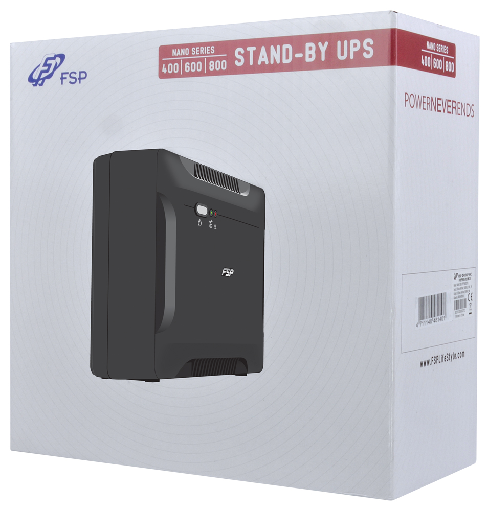 Obrázek FSP UPS Nano 800, 800 VA / 480 W, offline