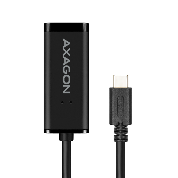 Obrázek AXAGON ADE-SRC, USB-C 3.2 Gen 1 - Gigabit Ethernet síťová karta, auto instal, černá