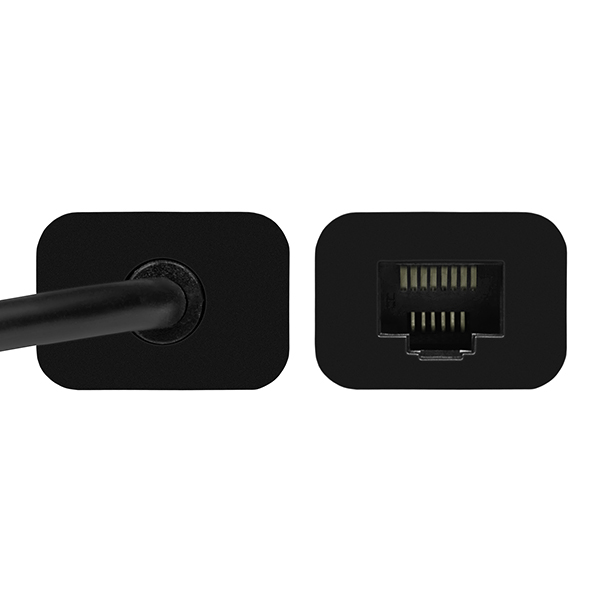 Obrázek AXAGON ADE-SRC, USB-C 3.2 Gen 1 - Gigabit Ethernet síťová karta, auto instal, černá