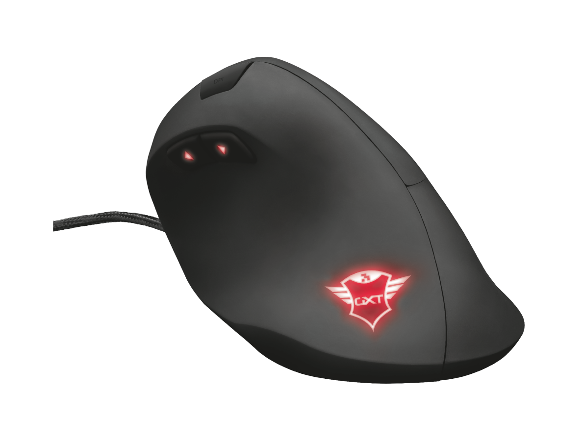 Obrázek TRUST GXT 144 Rexx/Vertikální/Optická/Pro praváky/6 000 DPI/Drátová USB/Černá