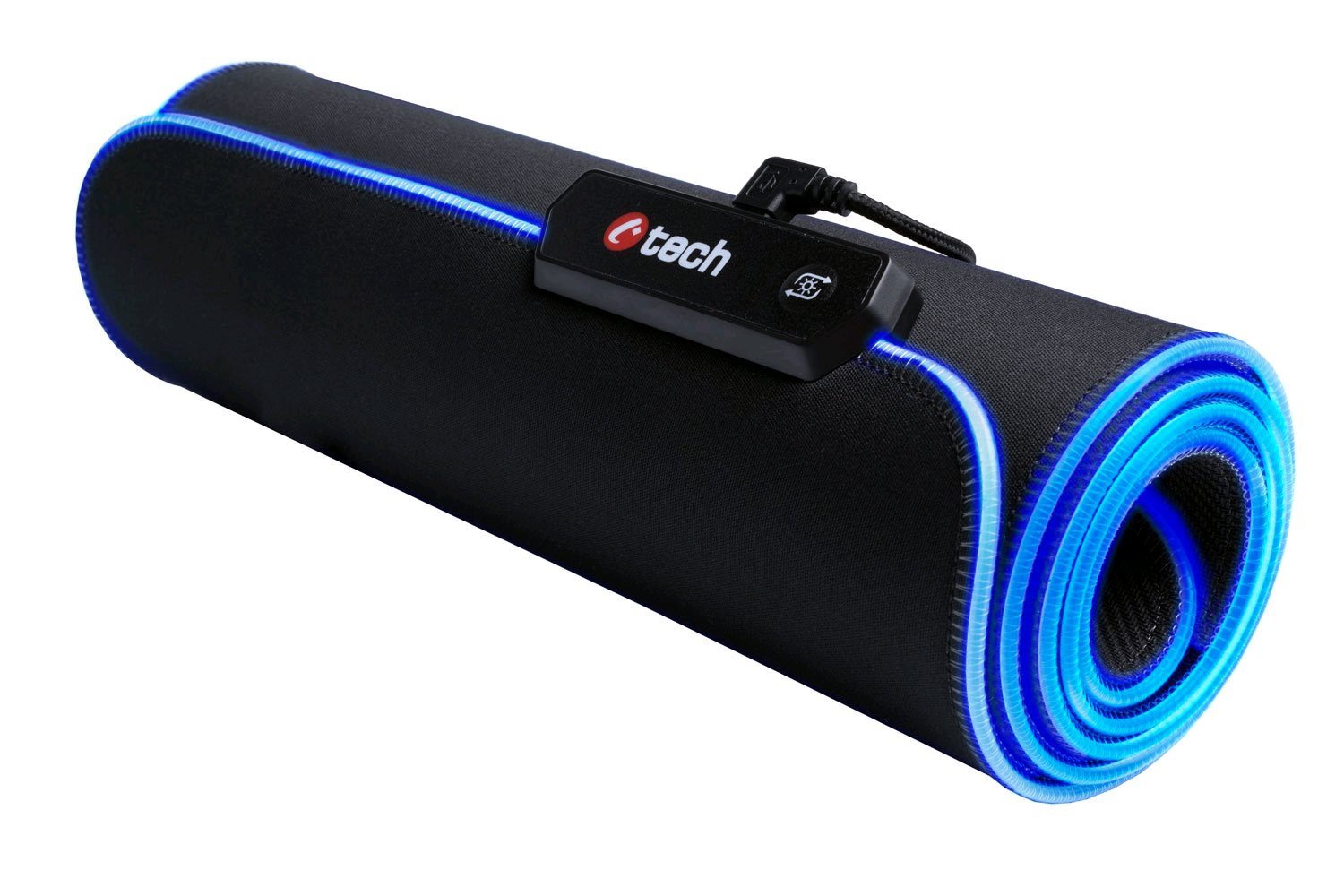 Obrázek Herní podložka pod myš C-TECH ANTHEA LED XL (GMP-08XL), pro gaming, 7 barev podsvícení, USB