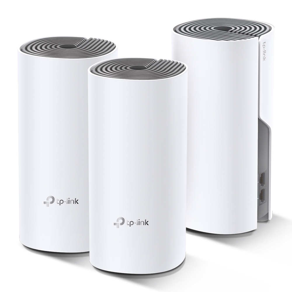 Obrázek TP-Link AC1200 Whole-home Mesh WiFi System Deco E4(3-pack), 2x10/100 RJ45