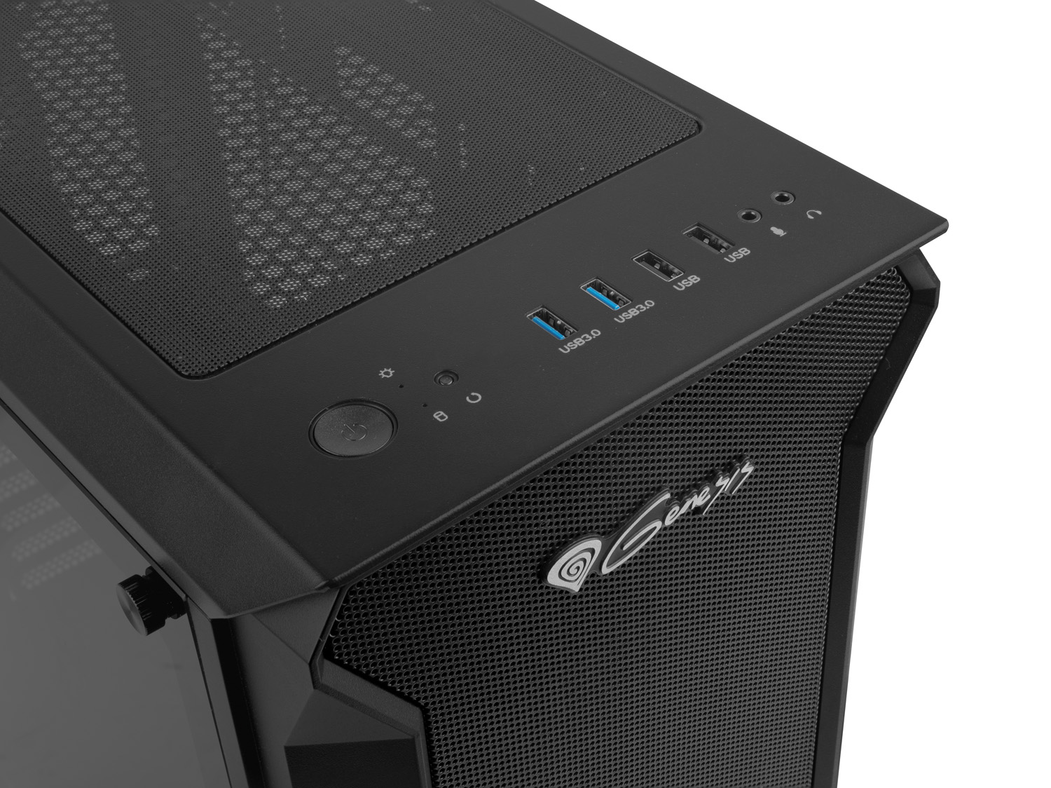 Obrázek Počítačová skříň Genesis IRID 505 V2/Midi Tower/Transpar./Černá
