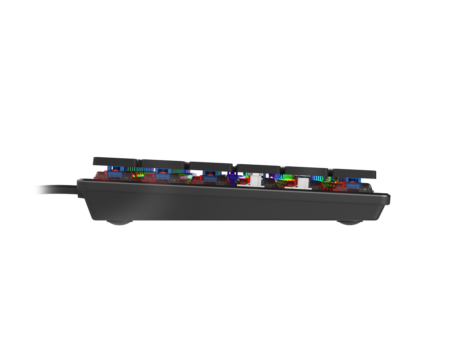 Obrázek Genesis herní mechanická klávesnice THOR 420/RGB/Content Slim Blue/Drátová USB/US layout/Šedá