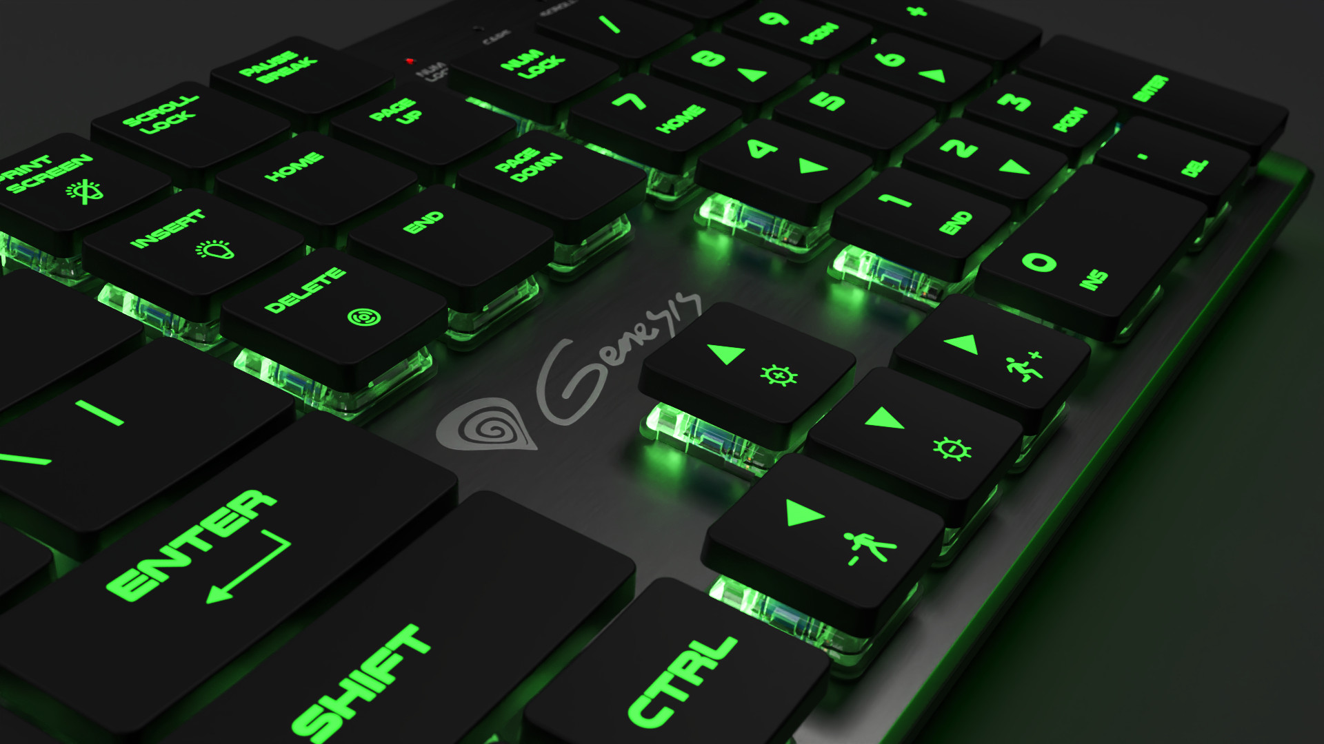 Obrázek Genesis herní mechanická klávesnice THOR 420/RGB/Content Slim Blue/Drátová USB/US layout/Šedá