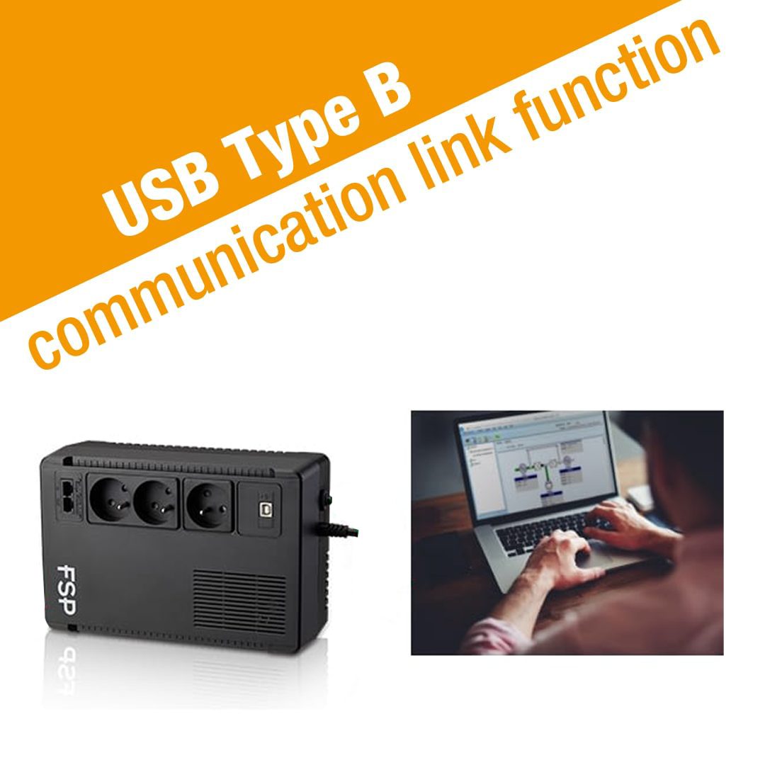 Obrázek FSP UPS ECO 800 FR, 800 VA / 480 W, USB, RJ45, line interactive