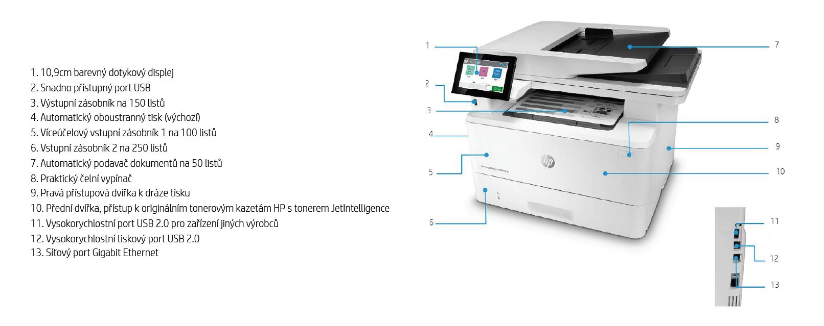 Obrázek HP LaserJet Enterprise/M430f/MF/Laser/A4/LAN/USB