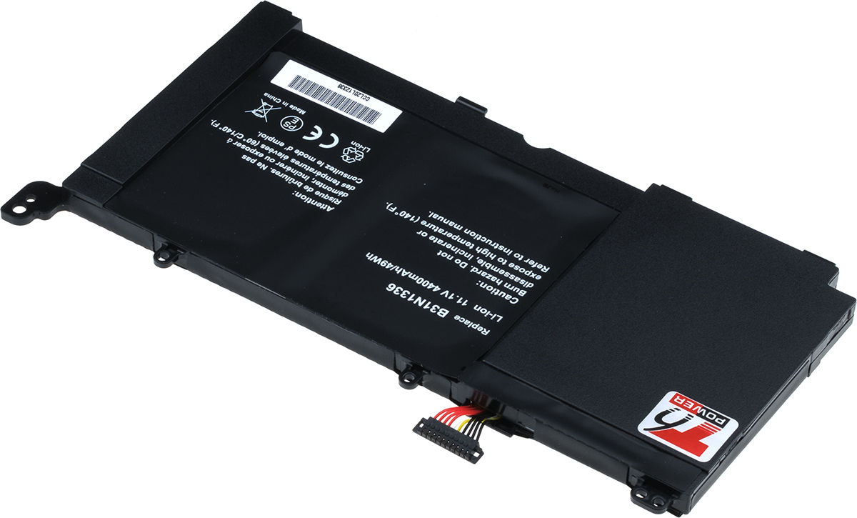 Obrázek Baterie T6 power Asus VivoBook S551L, R551L, K551L, V551L serie, 4400mAh, 49Wh, Li-pol, 3cell