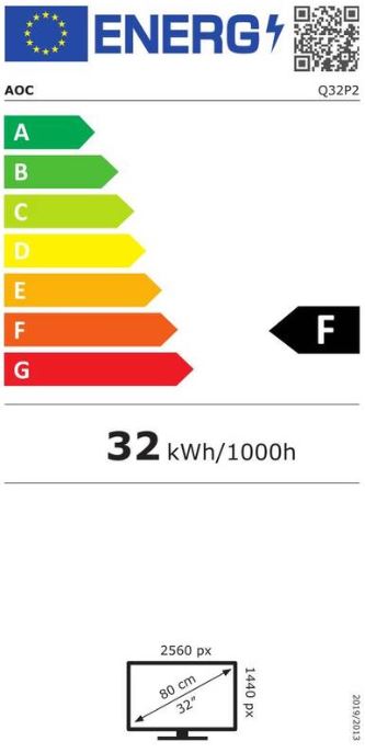 Obrázek AOC/q32p2/31,5"/IPS/QHD/75Hz/4ms/Black/3R