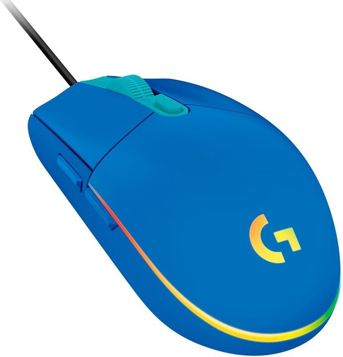 Zobrazit podrobnosti pro Logitech G102 Lightsync/Herní/Optická/8 000 DPI/Drátová USB/Modrá Logitech G102 Lightsync/Herní/Optická/8 000 DPI/Drátová USB/Modrá