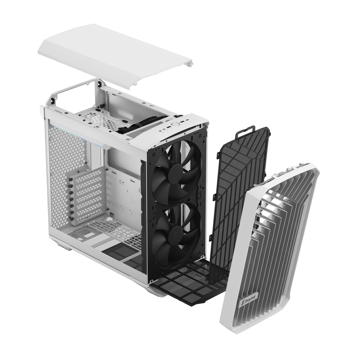 Obrázek Fractal Design Torrent Compact White TG Clear Tint/Midi Tower/Transpar./Bílá