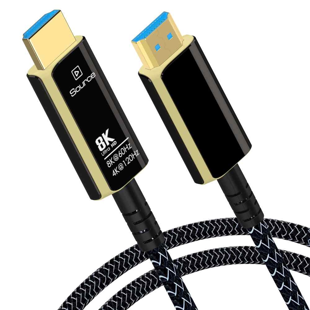 Obrázek PremiumCord Ultra High Speed HDMI 2.1 optický fiber kabel 8K@60Hz,zlacené 25m