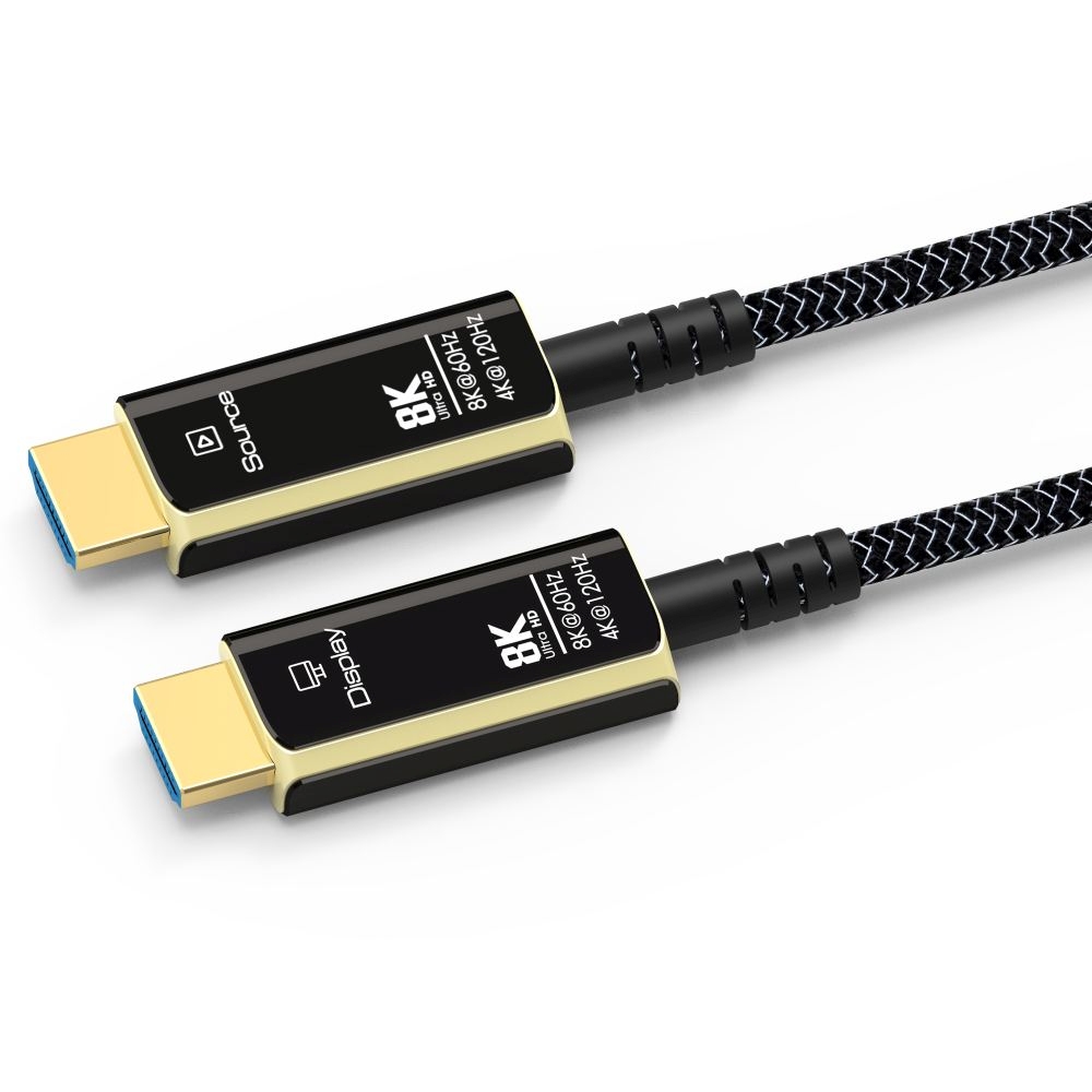 Obrázek PremiumCord Ultra High Speed HDMI 2.1 optický fiber kabel 8K@60Hz,zlacené 25m