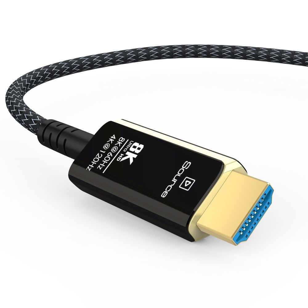 Obrázek PremiumCord Ultra High Speed HDMI 2.1 optický fiber kabel 8K@60Hz,zlacené 25m