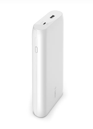 Belkin powerbanka 20 000 mAh 30W PD bílá