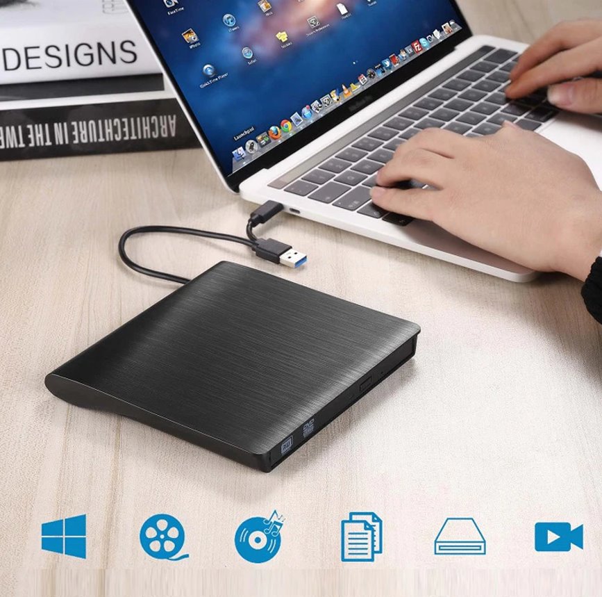 Obrázek Externí DVD vypalovačka C-tech DVD-USB-AC, USB 2.0, USB A/Type C