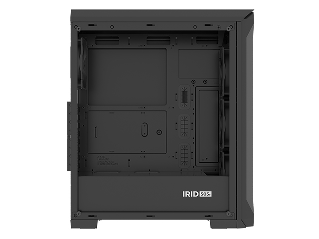 Obrázek Počítačová skříň Genesis IRID 505F/Midi Tower/Transpar./Černá