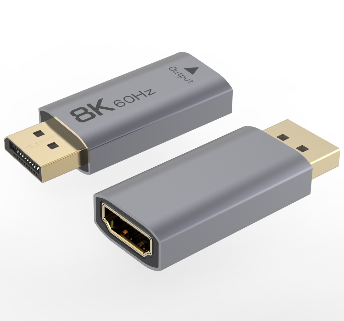 Obrázek PremiumCord adaptér DisplayPort - HDMI, 8K@60Hz, 4K@144Hz Male/Female, pozlacené konektory