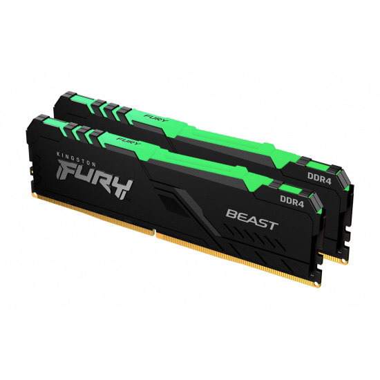 Obrázek Kingston FURY Beast/DDR4/16GB/3200MHz/CL16/2x8GB/RGB/Black
