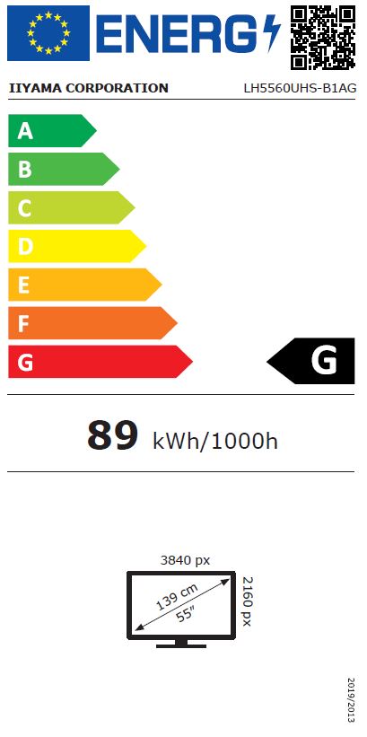 Obrázek 55" iiyama LH5560UHS-B1AG: VA,4K UHD,Andr.11,24/7