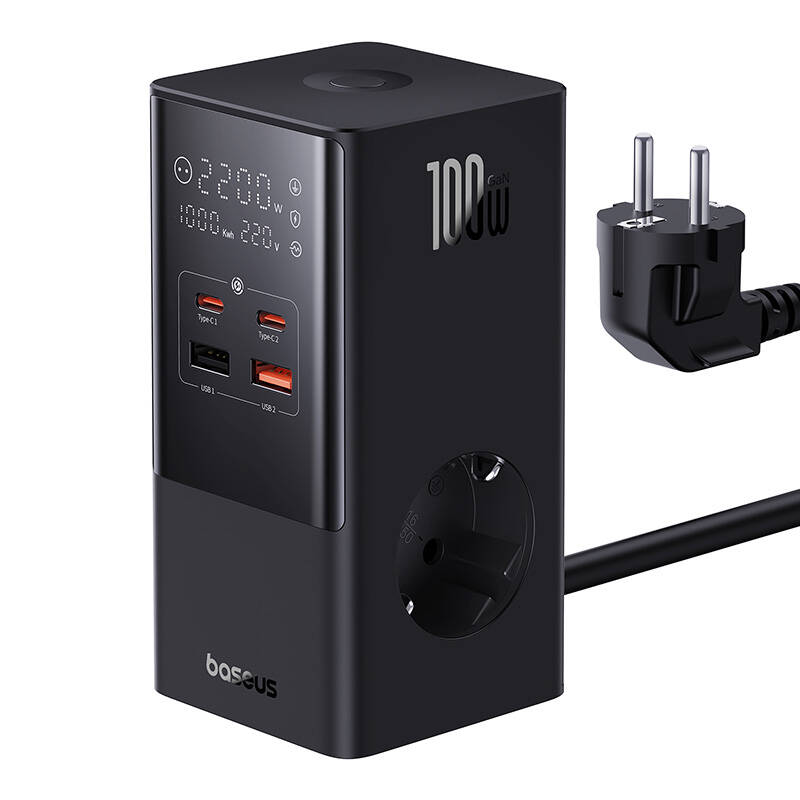 Obrázek Nabíjecí stanice Baseus PowerCombo Tower 100W EU černá
