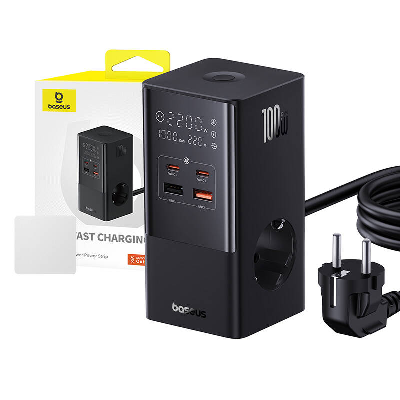 Obrázek Nabíjecí stanice Baseus PowerCombo Tower 100W EU černá