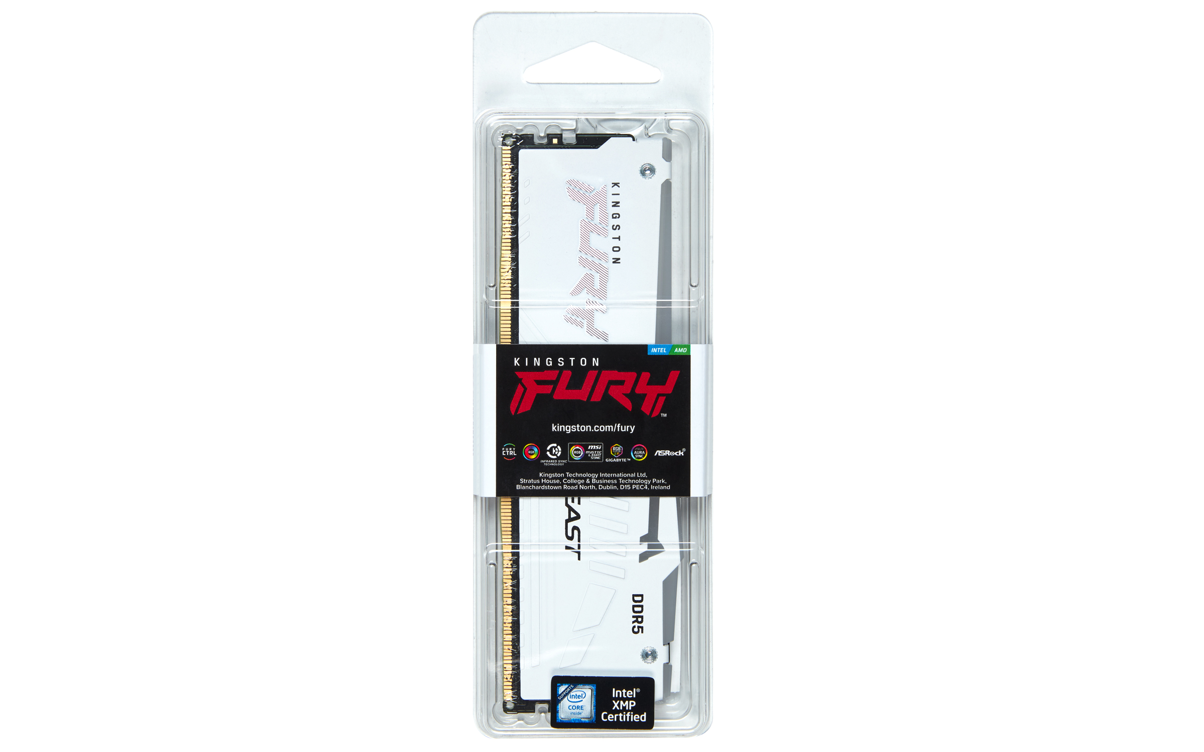 Obrázek Kingston FURY Beast EXPO/DDR5/16GB/6000MHz/CL30/1x16GB/RGB/White