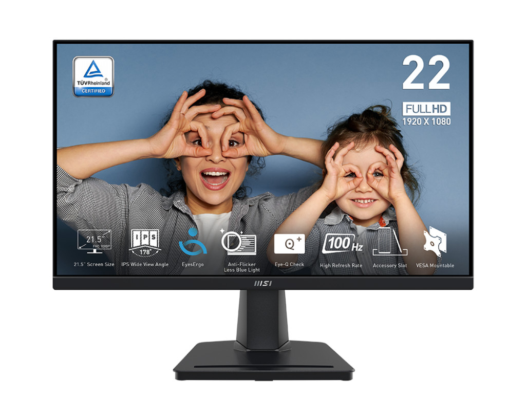 MSI Pro/MP225/21,5"/IPS/FHD/100Hz/1ms/Black/2R