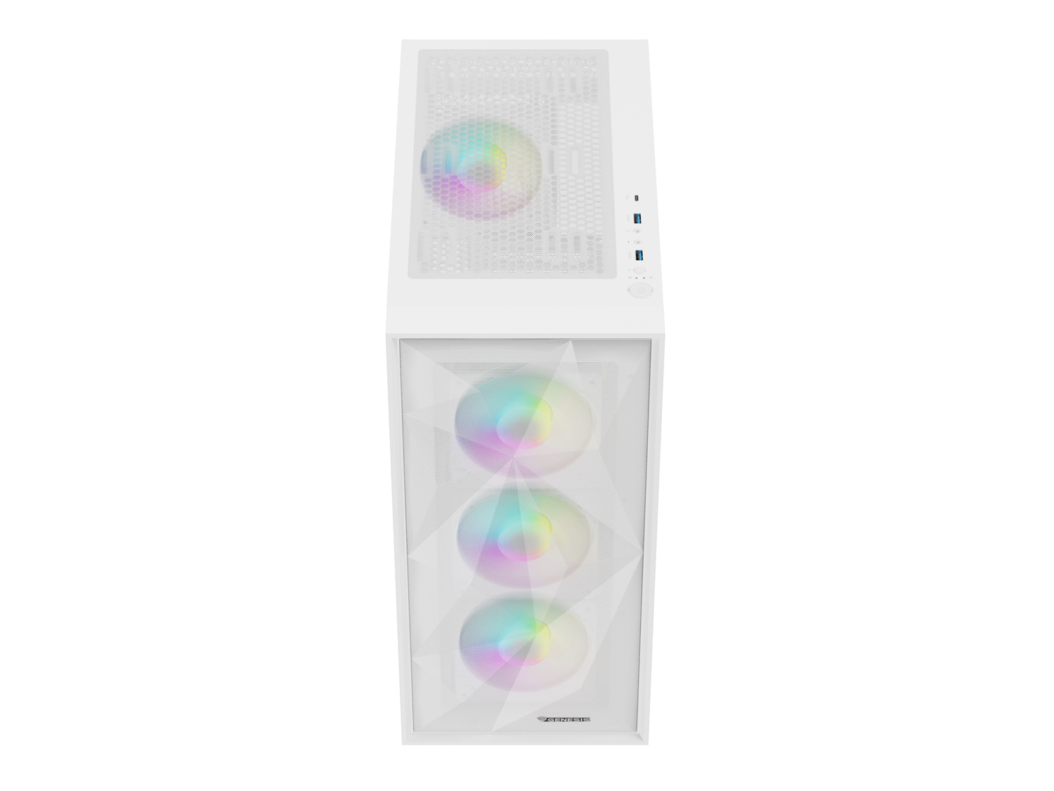 Obrázek Počítačová skříň Genesis DIAXID 605 ARGB/Midi Tower/Transpar./Bílá