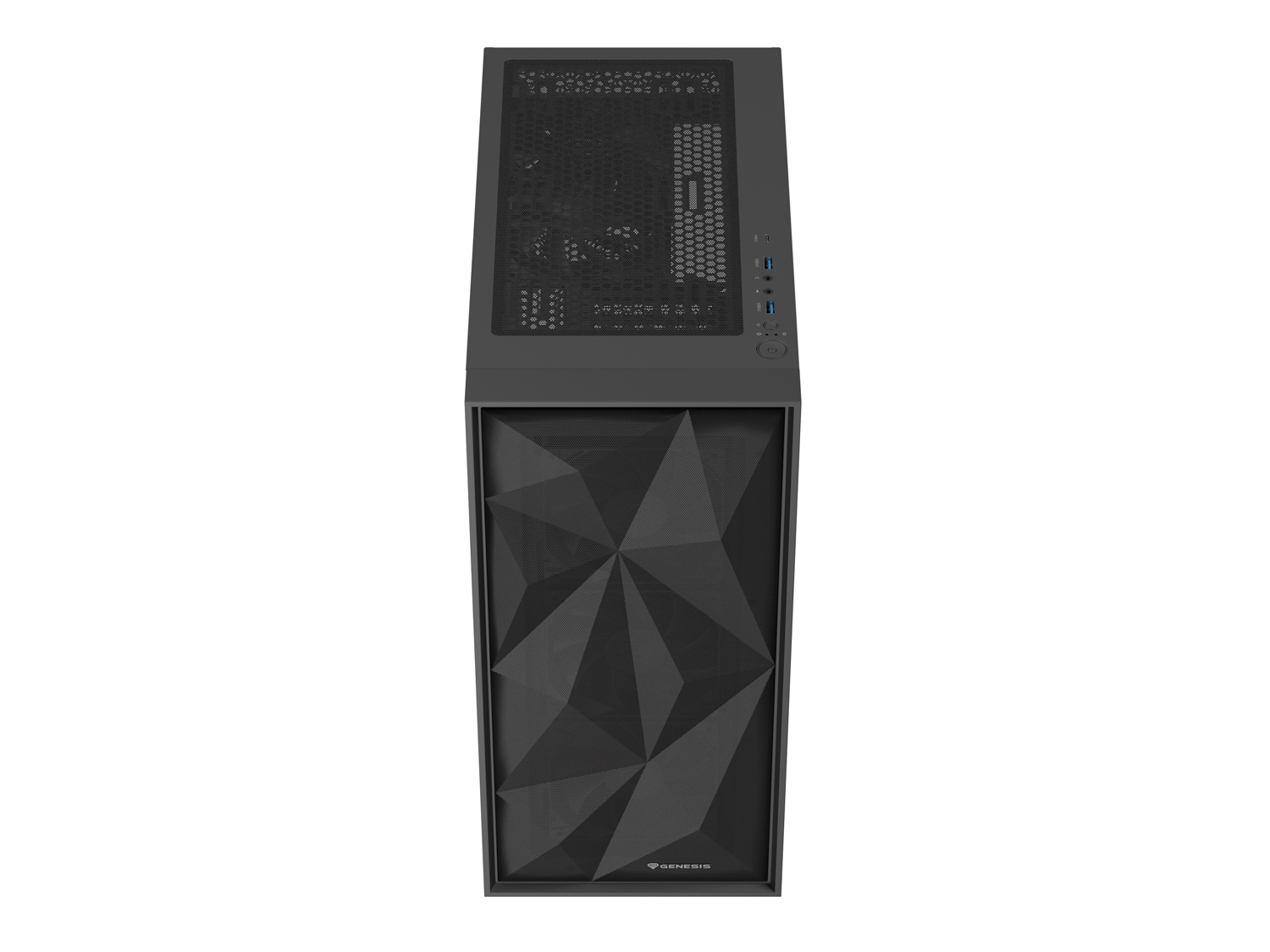 Obrázek Počítačová skříň Genesis DIAXID 605F/Midi Tower/Transpar./Černá