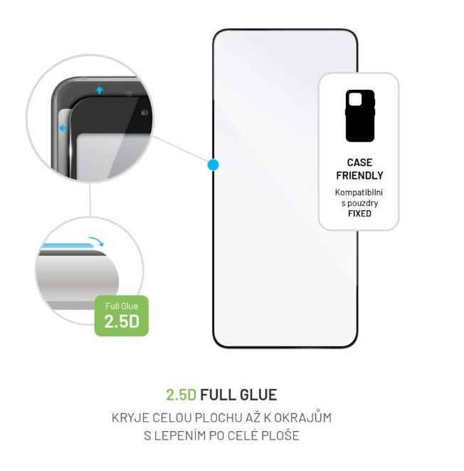 Obrázek Ochranné tvrzené sklo FIXED Full-Cover pro Xiaomi 14, lepení přes celý displej, černé