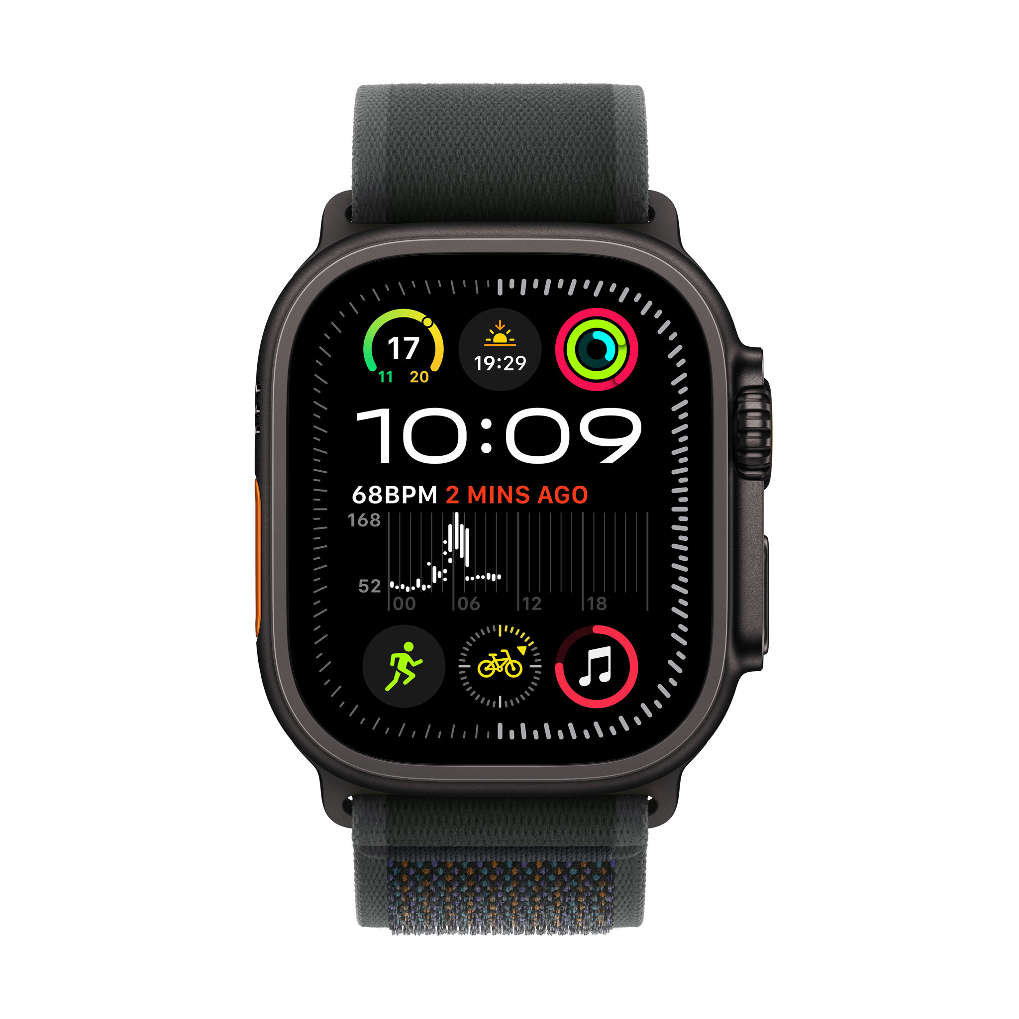 Obrázek Apple Watch Ultra 2 GPS + Cellular 49mm Černý titan s černým trailovým tahem - S/M