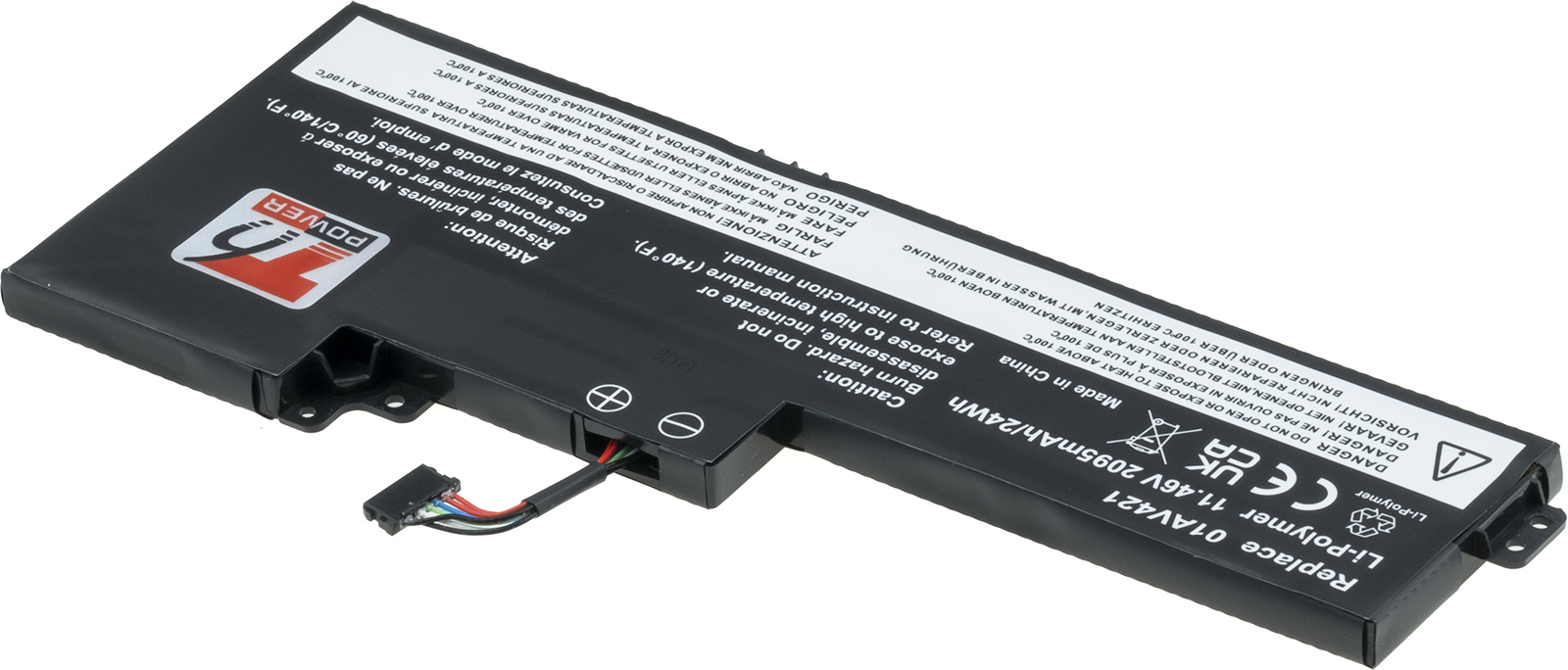 Obrázek Baterie T6 Power Lenovo ThinkPad T470, T480, internal, 2095mAh, 24Wh, 3cell, Li-pol