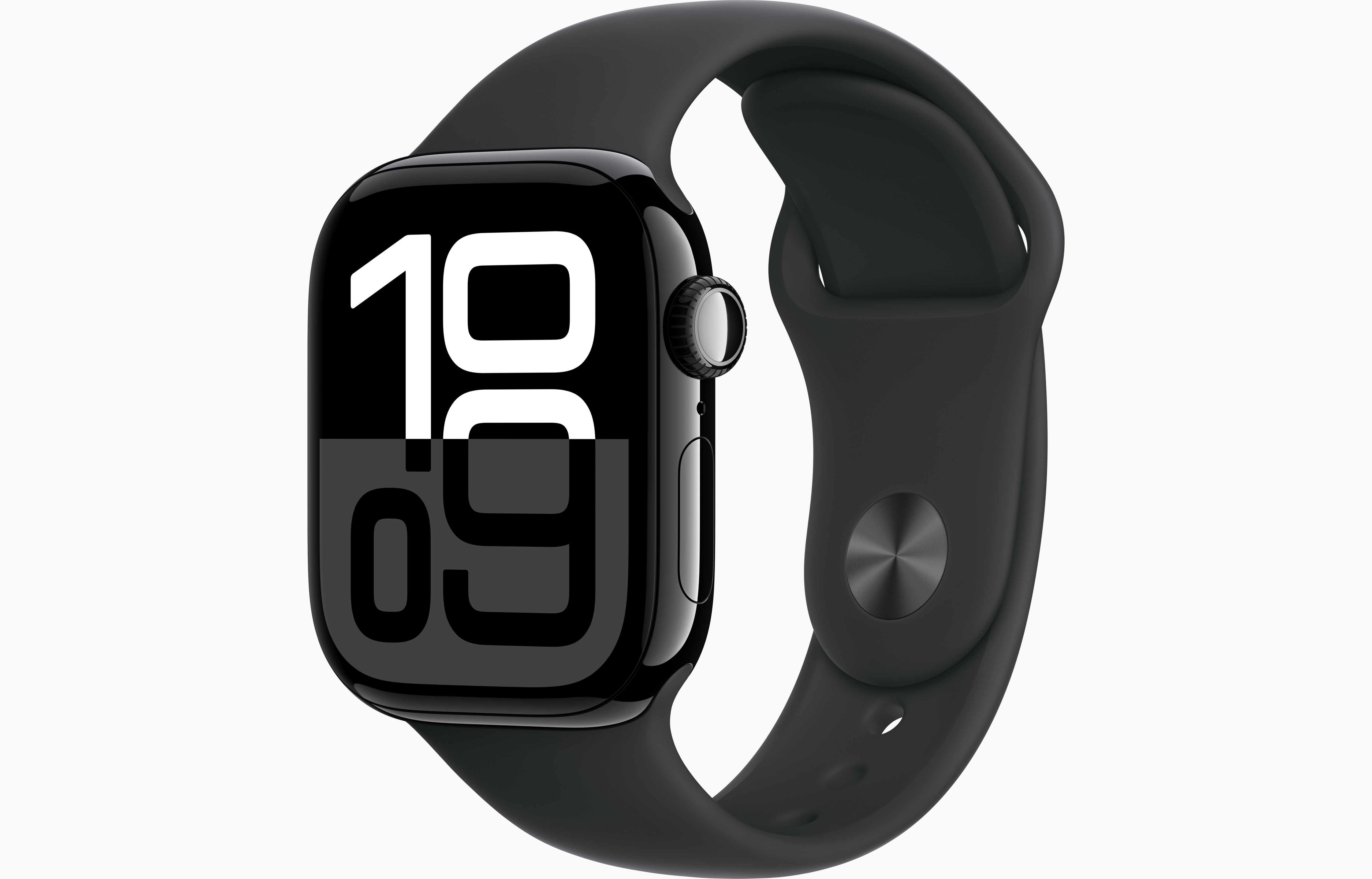 Apple Watch Series 10 GPS + Cellular 42mm Klavírně černý hliník s černým sportovním řemínkem - M/L