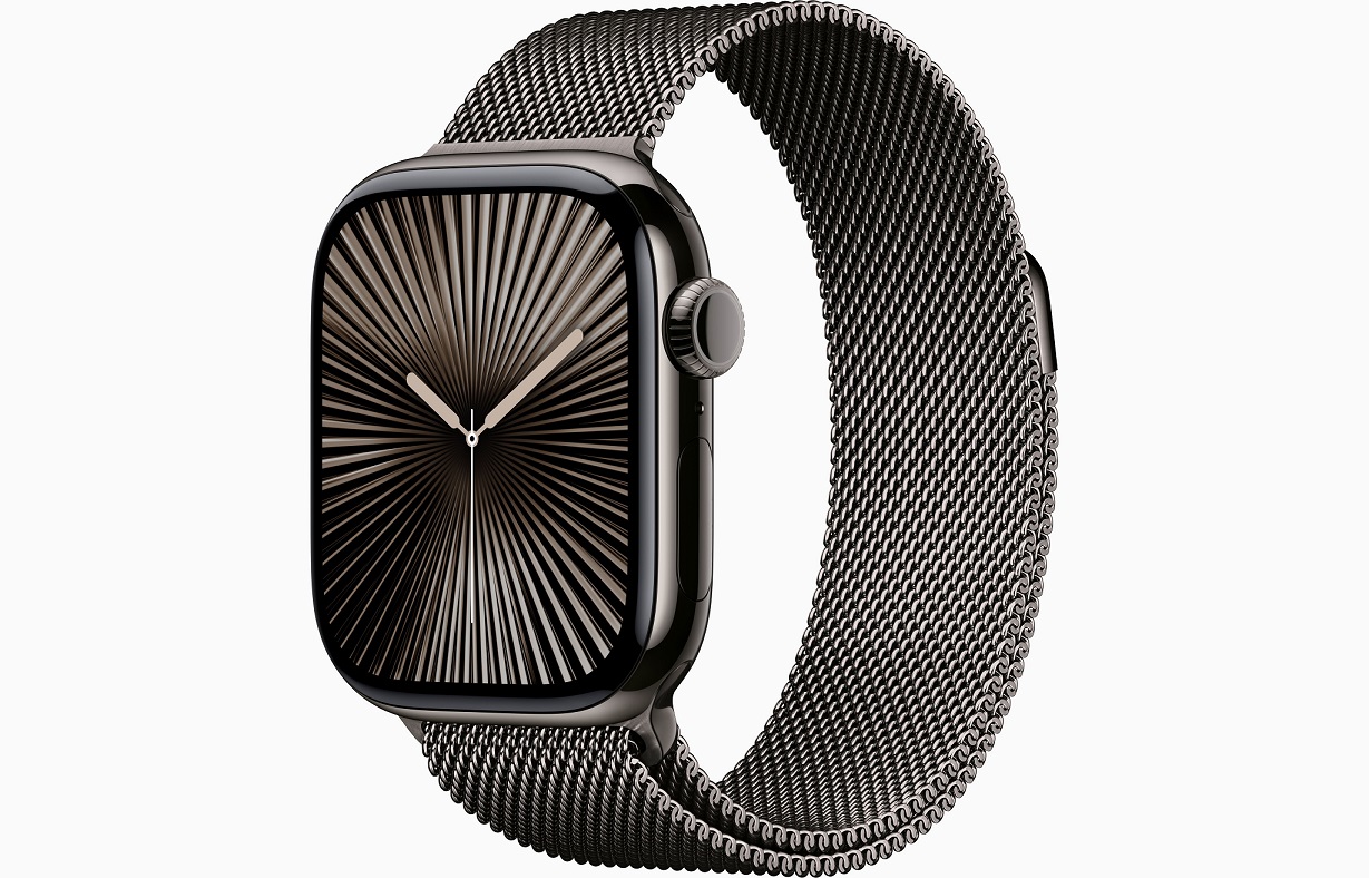 Apple Watch Series 10 GPS + Cellular 46mm Břidlicově šedý titan s břidlicově šedým milánským tahem - M/L