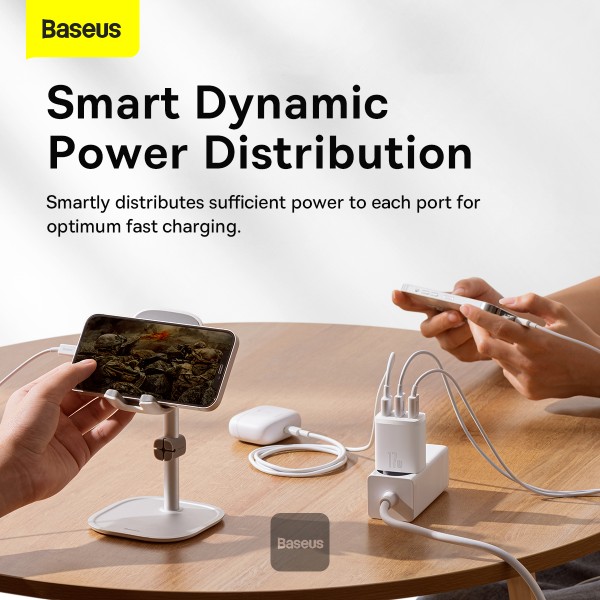 Obrázek Baseus nabíječka do sítě Compact 3xUSB 17W bílá