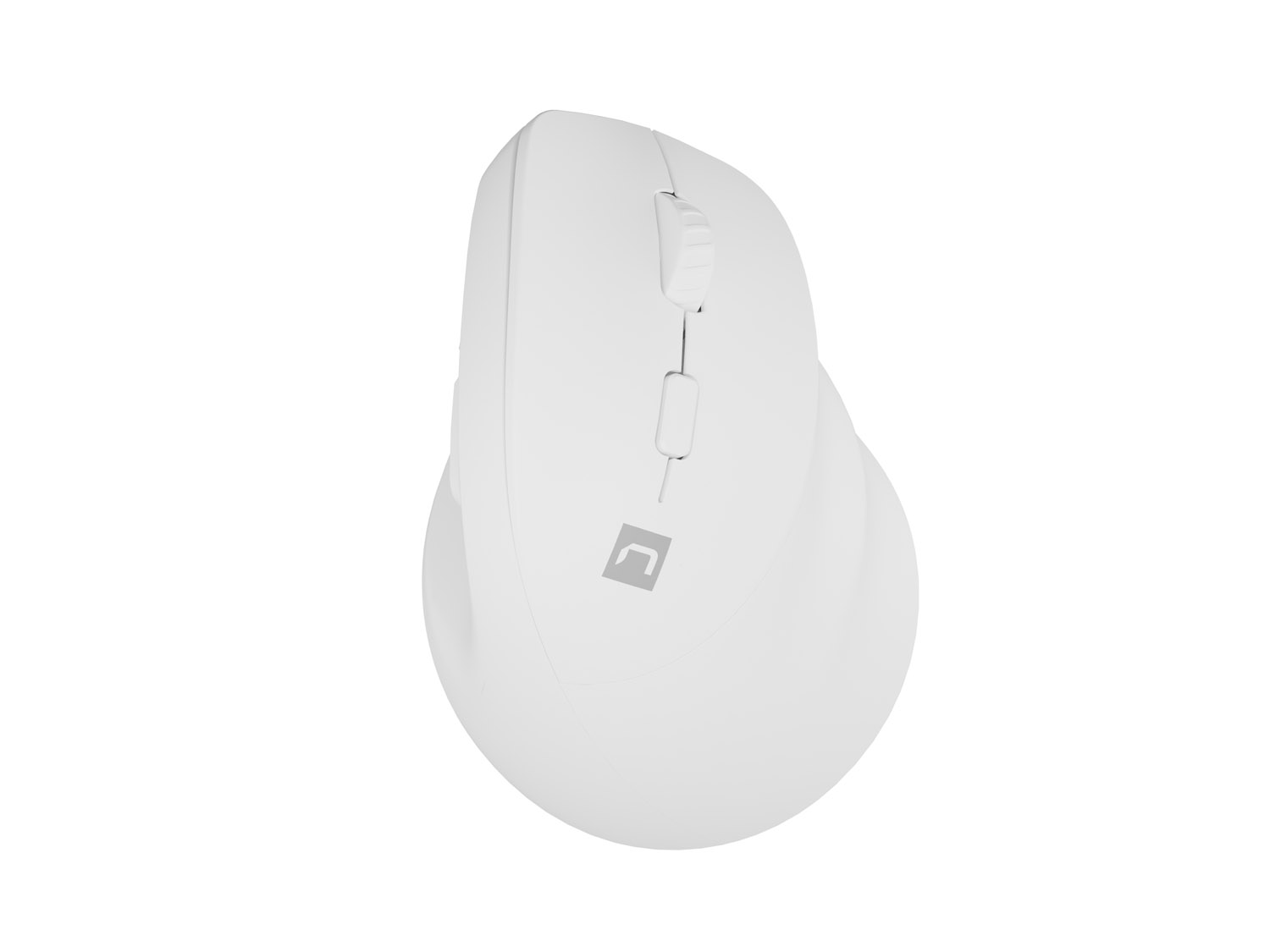 Obrázek Bezdrátová myš Natec CRAKE 2/Kancelářská/Optická/2 400 DPI/USB+BT/Bílá/Vertikální/Optická/Pro pravák