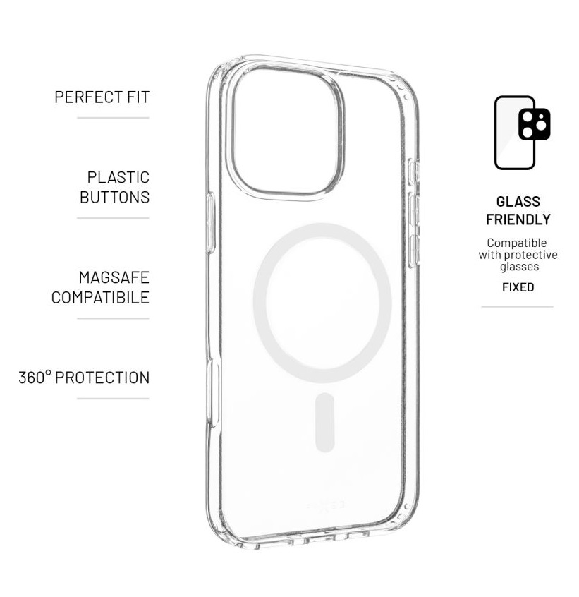 Obrázek Zadní kryt FIXED MagPure s podporou Magsafe pro Apple iPhone 16 Pro Max, čirý
