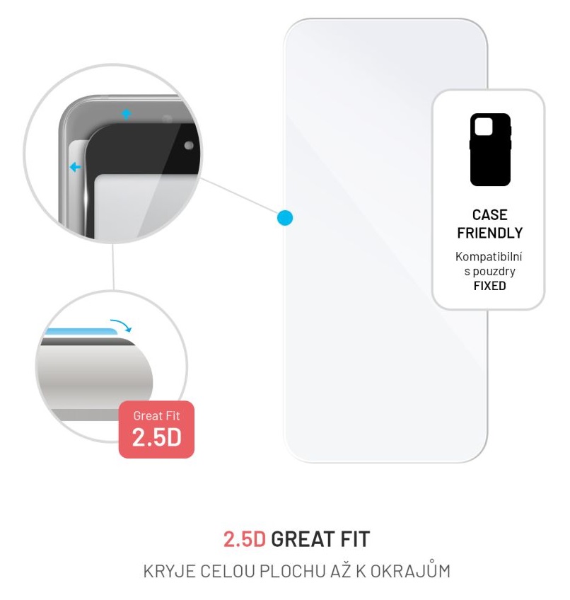 Obrázek Ochranné tvrzené sklo FIXED pro Apple iPhone 16 Pro, čiré