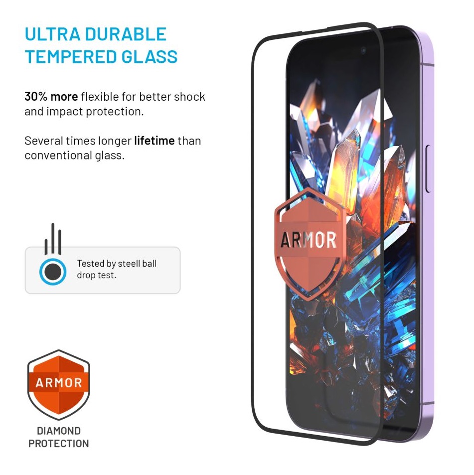 Obrázek FIXED Armor s Anti-dust aplikátorem a AR vrstvou pro Apple iPhone 16 Pro Max, černé