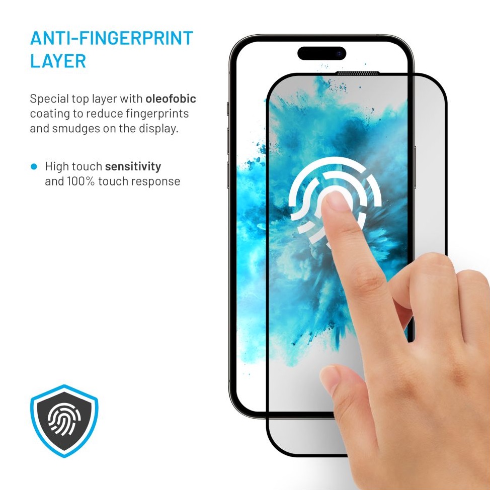 Obrázek Tvrzené sklo FIXED Privacy Full-Cover pro Apple iPhone 16 Pro Max, lepení přes celý displej, černé