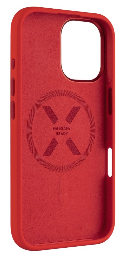 Obrázek Zadní kryt FIXED MagFlow s podporou MagSafe pro Apple iPhone 16, červený