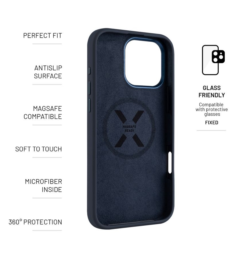 Obrázek Zadní kryt FIXED MagFlow s podporou MagSafe pro Apple iPhone 16 Pro Max, modrý
