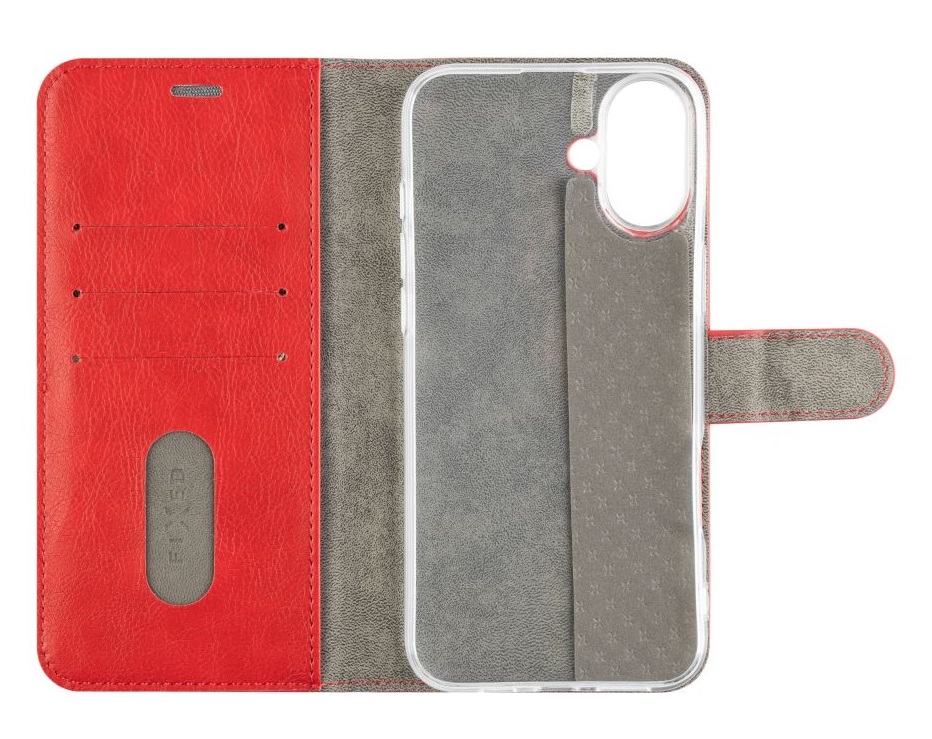 Obrázek Pouzdro typu kniha FIXED Opus pro Apple iPhone 16 Plus, červené