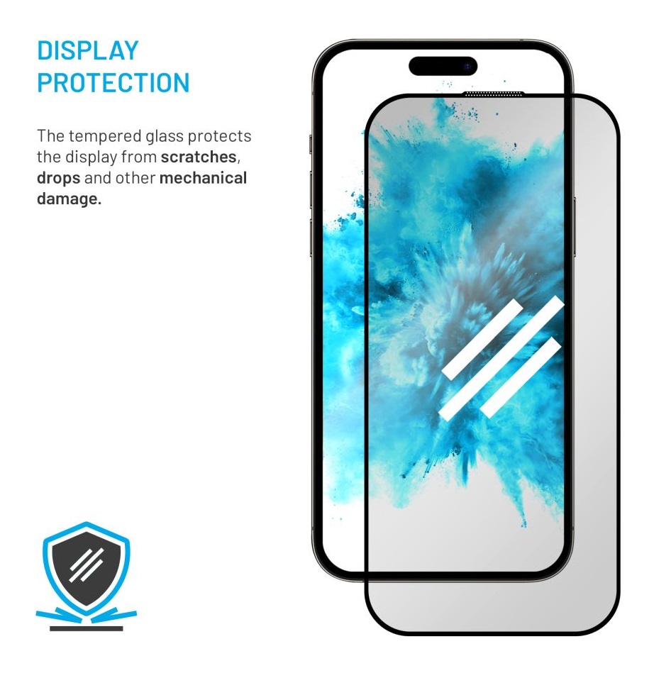 Obrázek Tvrzené sklo FIXED Privacy Full-Cover pro Apple iPhone 16 Plus, lepení přes celý displej, černé
