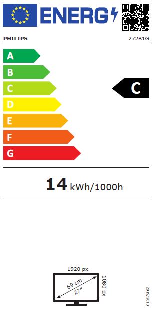 Obrázek Philips/272B1G/00/27"/IPS/FHD/75Hz/4ms/Black/3R