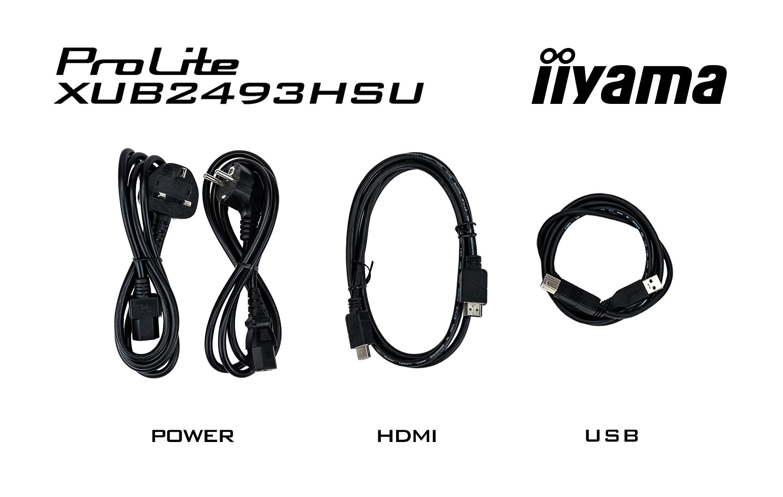 Obrázek iiyama ProLite/XUB2493HSU-B7/23,8"/IPS/FHD/100Hz/1ms/Black/3R