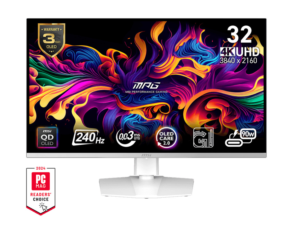 Obrázek MSI MPG/321URXW/31,5"/QD-OLED/4K UHD/240Hz/0,03ms/White/2R