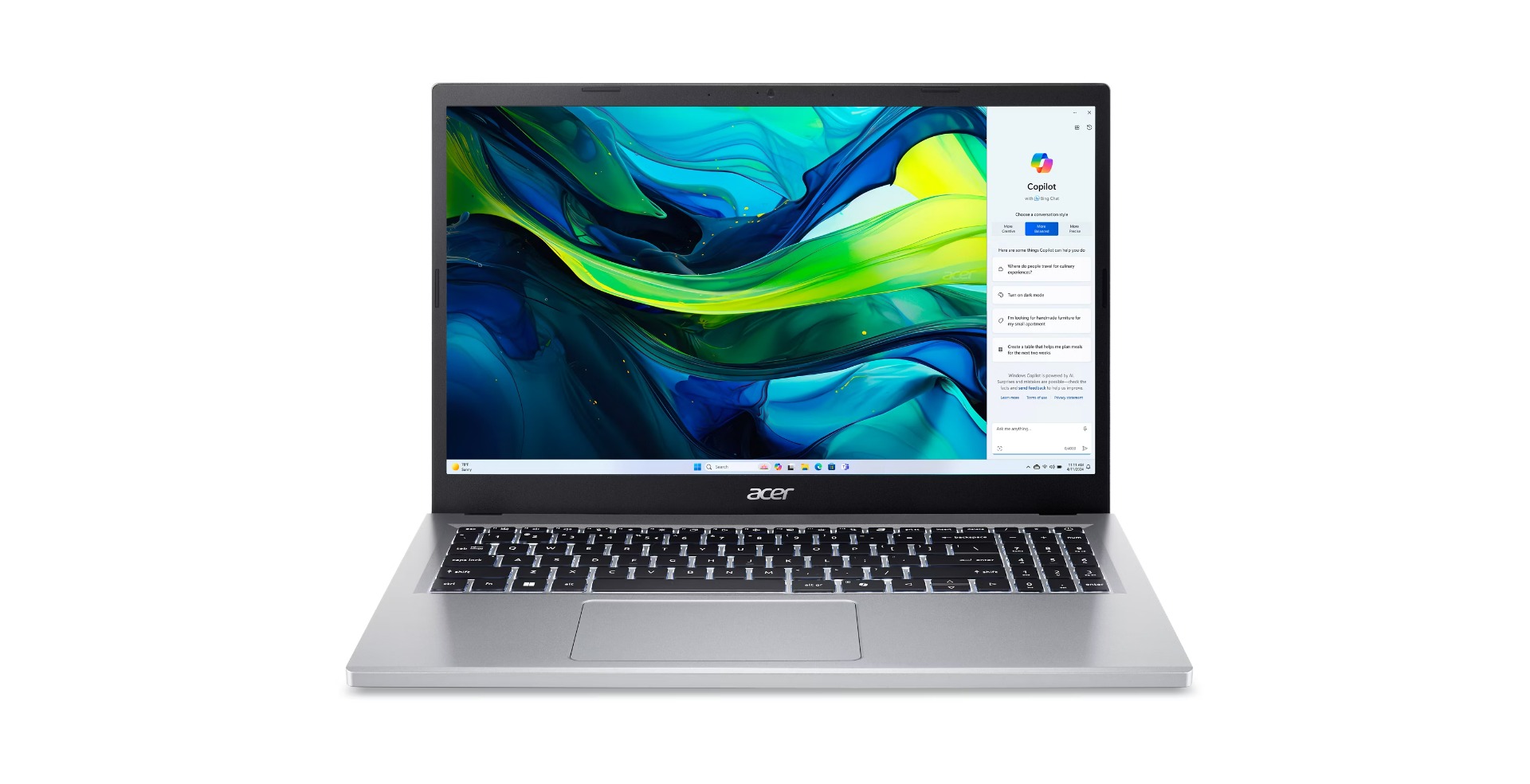 Acer Aspire Go 15/AG15-32P-C3L4/N150/15,6"/FHD/16GB/512GB SSD/UHD/W11H/Silver/2R